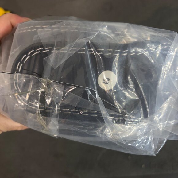 HawkSports Double Prong Power Lifting Belt Suede Leather Black Size M - Picture 2 of 9